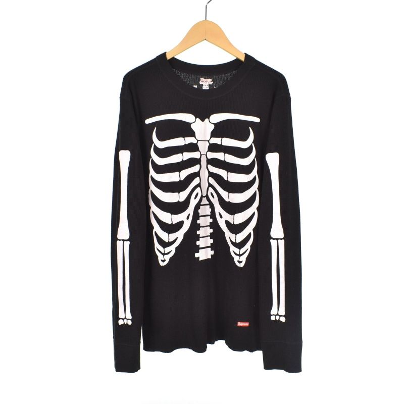 supreme Hanes 骨格プリント ポロシャツ M