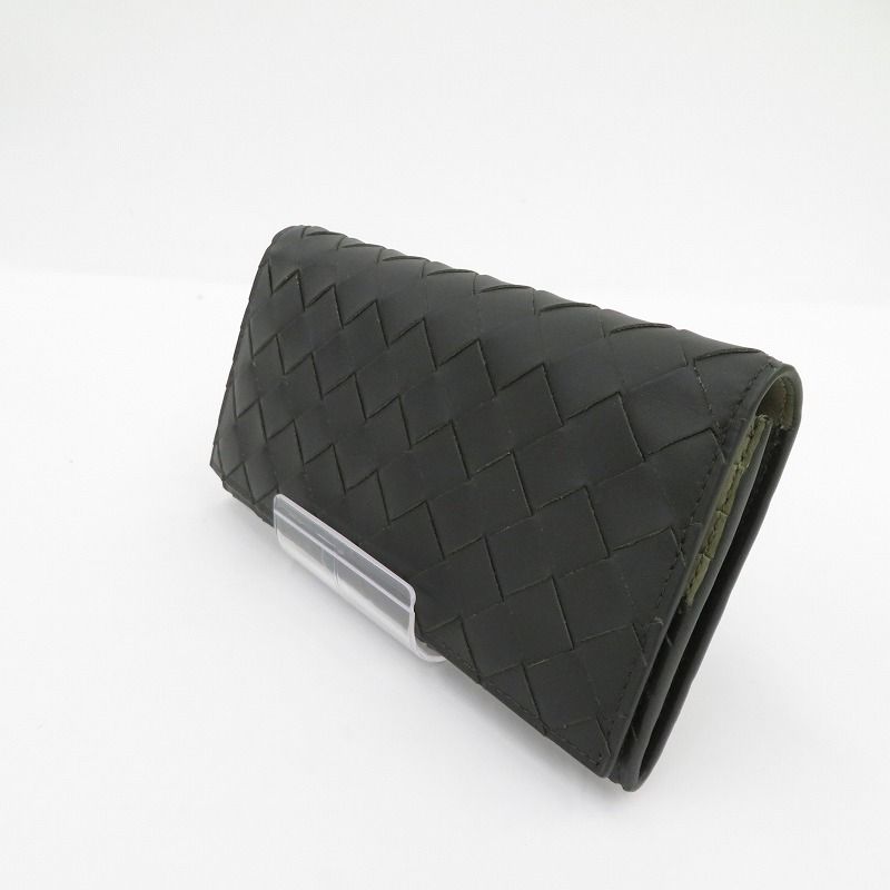 瀬戸大橋店 BOTTEGA VENETA | ボッテガヴェネタ 長財布 イントレチャート フラップウォレット 591365 ブラック 125