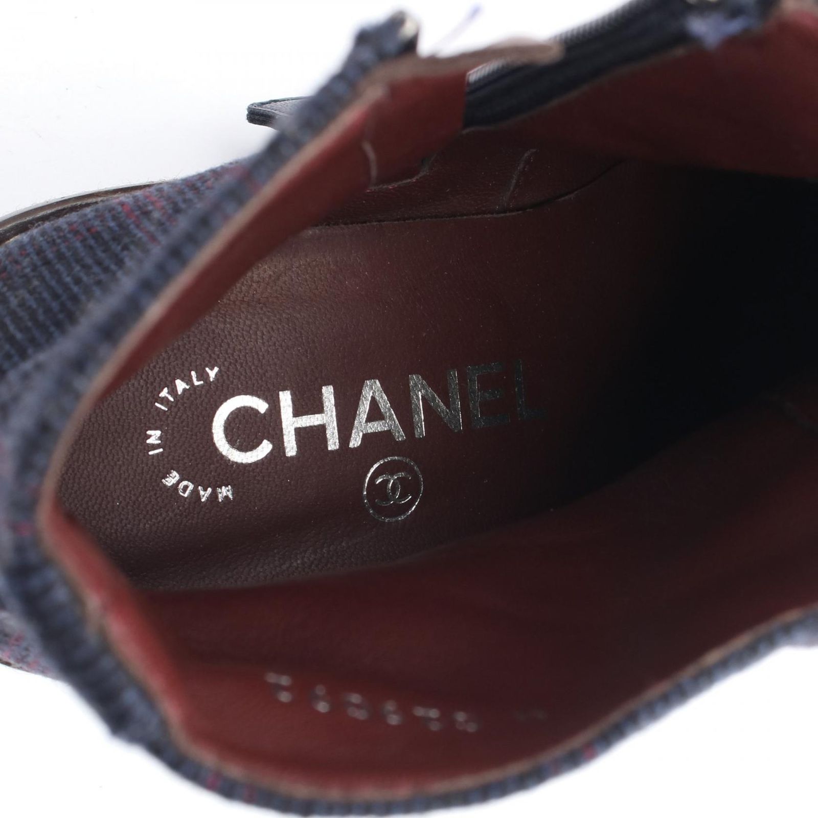 シャネル CHANEL ブーツ ココマーク G29092 チェック