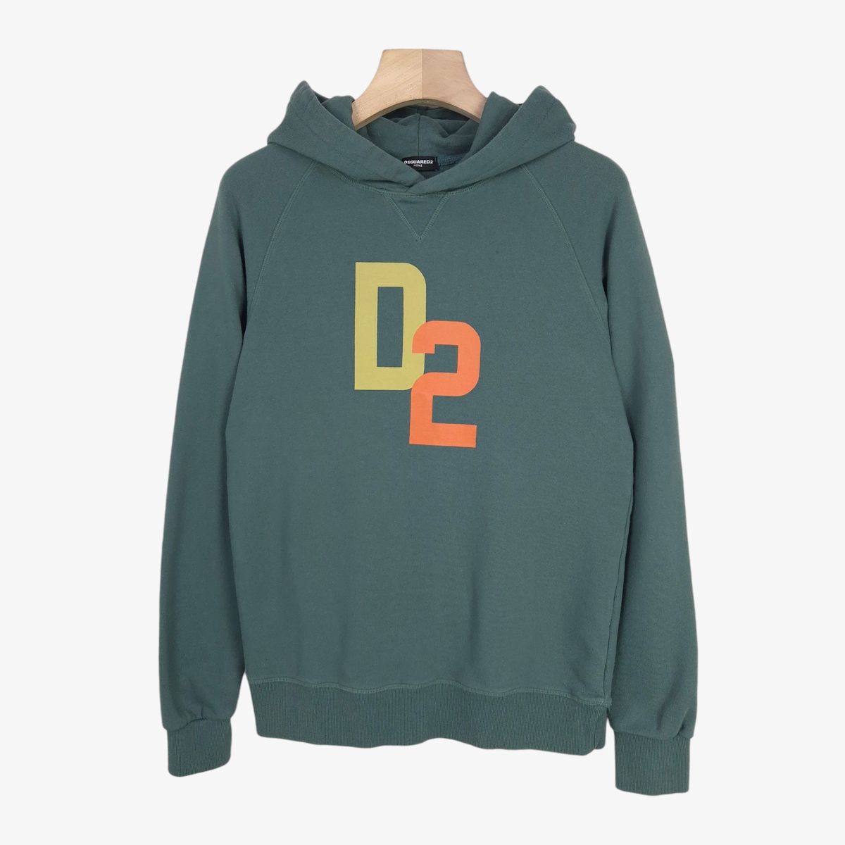 95 ー 100 DSQUARED(ディースクエアード) 2 ダークグリーン フード付きTシャツ