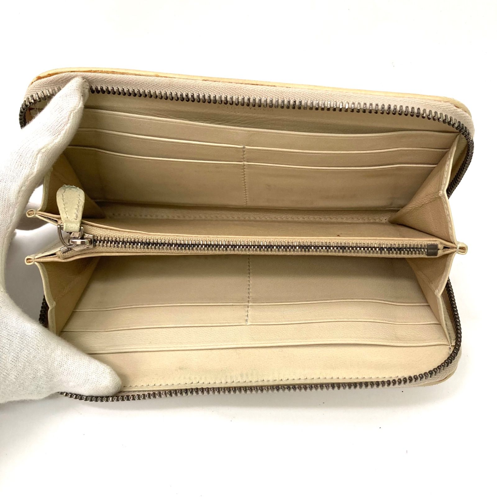 ボッテガ イントレチャート 長財布 ベージュ BOTTEGA VENETA】ボッテガヴェネタ イントレチャート 長財布 ベージュ