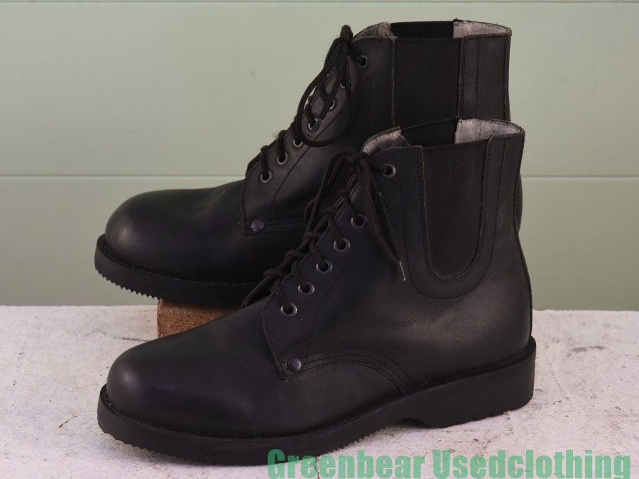 Y441 ビンテージ PLAVIS 軍ブーツ 黒 メンズ 41 25.5cm