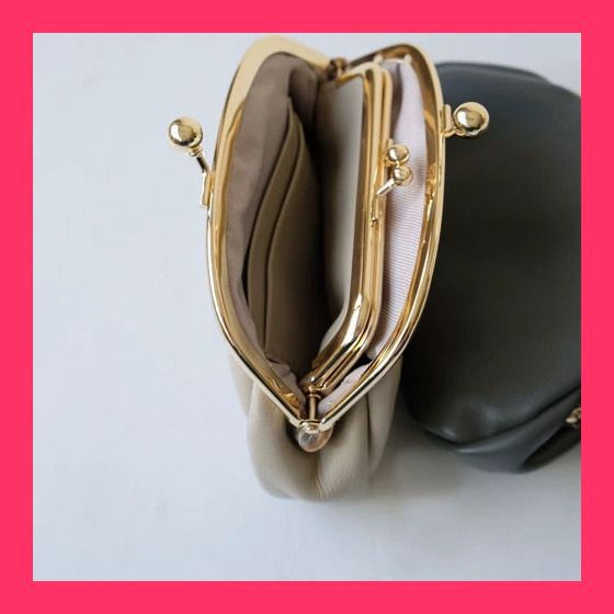 新品未使用 廃盤 Horn Please 本革シープレザー がま口