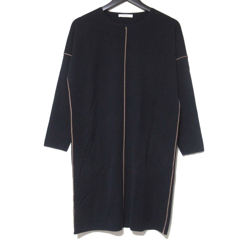 美品 Max Mara マックスマーラ バージンウール 長袖 ひざ丈