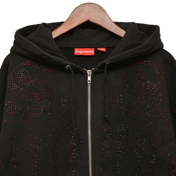 Supreme 22SS ラインストーンジップパーカー - メルカリ