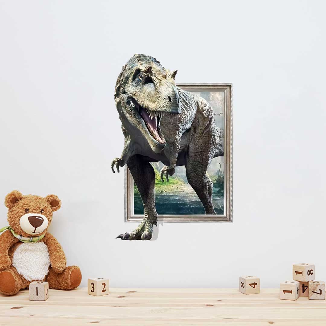 ウォールステッカー 3D ティラノサウルス ステッカー 48×74 北欧