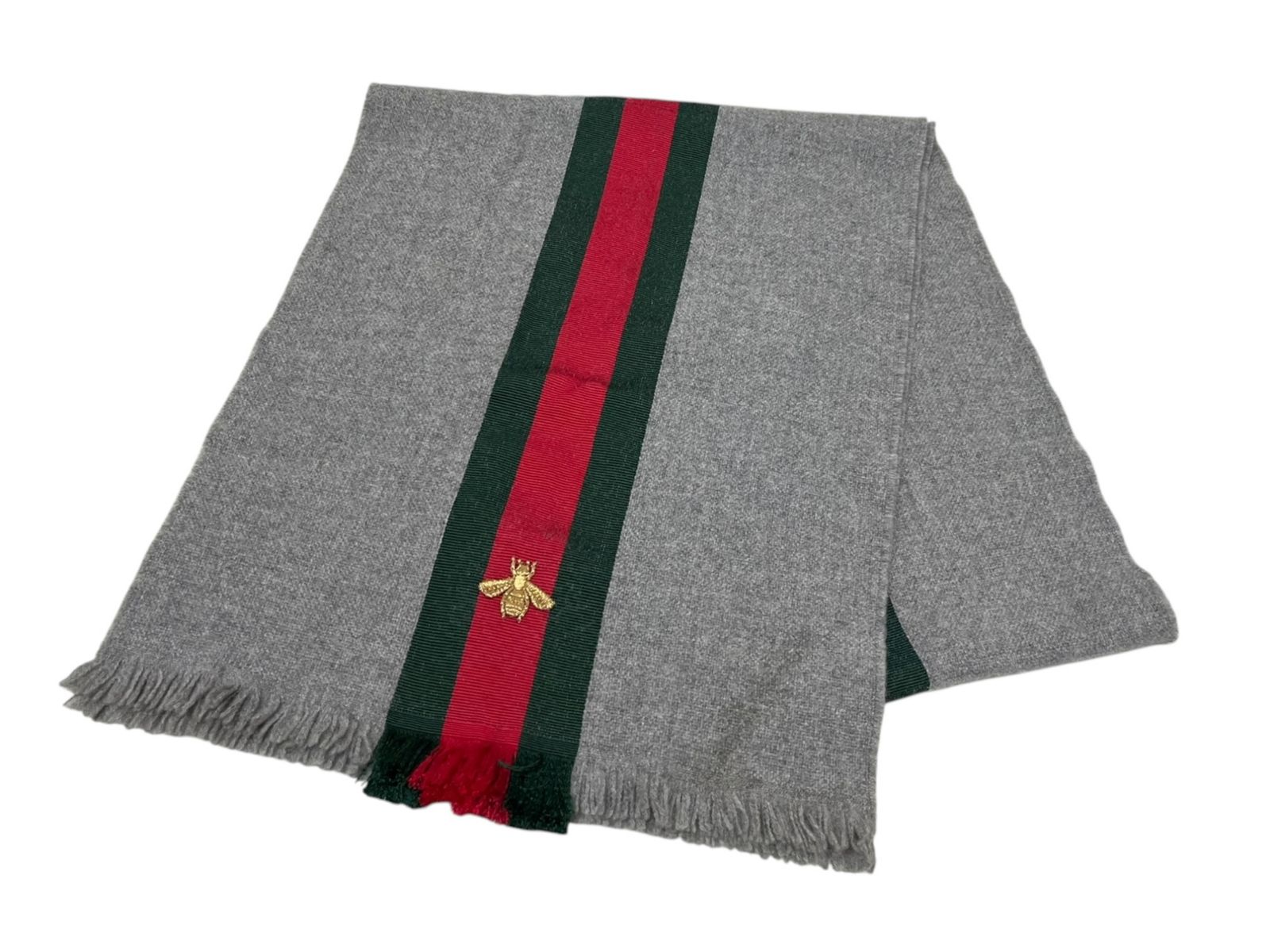 GUCCI (グッチ) シェリーライン ウールマフラー カシミヤ混 ストール
