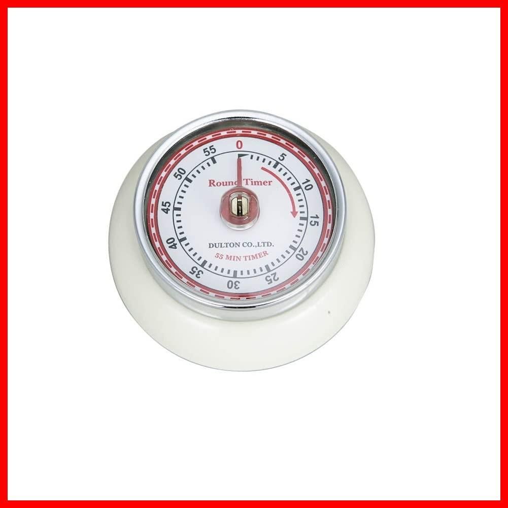マグネット ウィズ アイボリー スチール タイマー アナログ レトロ キッチン 直径70mm 奥行30mm ダルトン Dulton 100-189IV