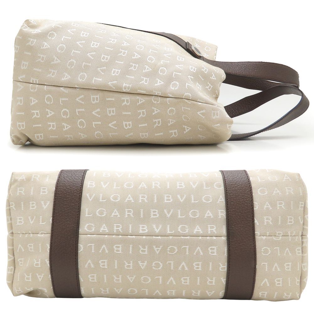 BVLGARI ブルガリ ハンドバッグ ロゴマニア キャンバスxレザー  