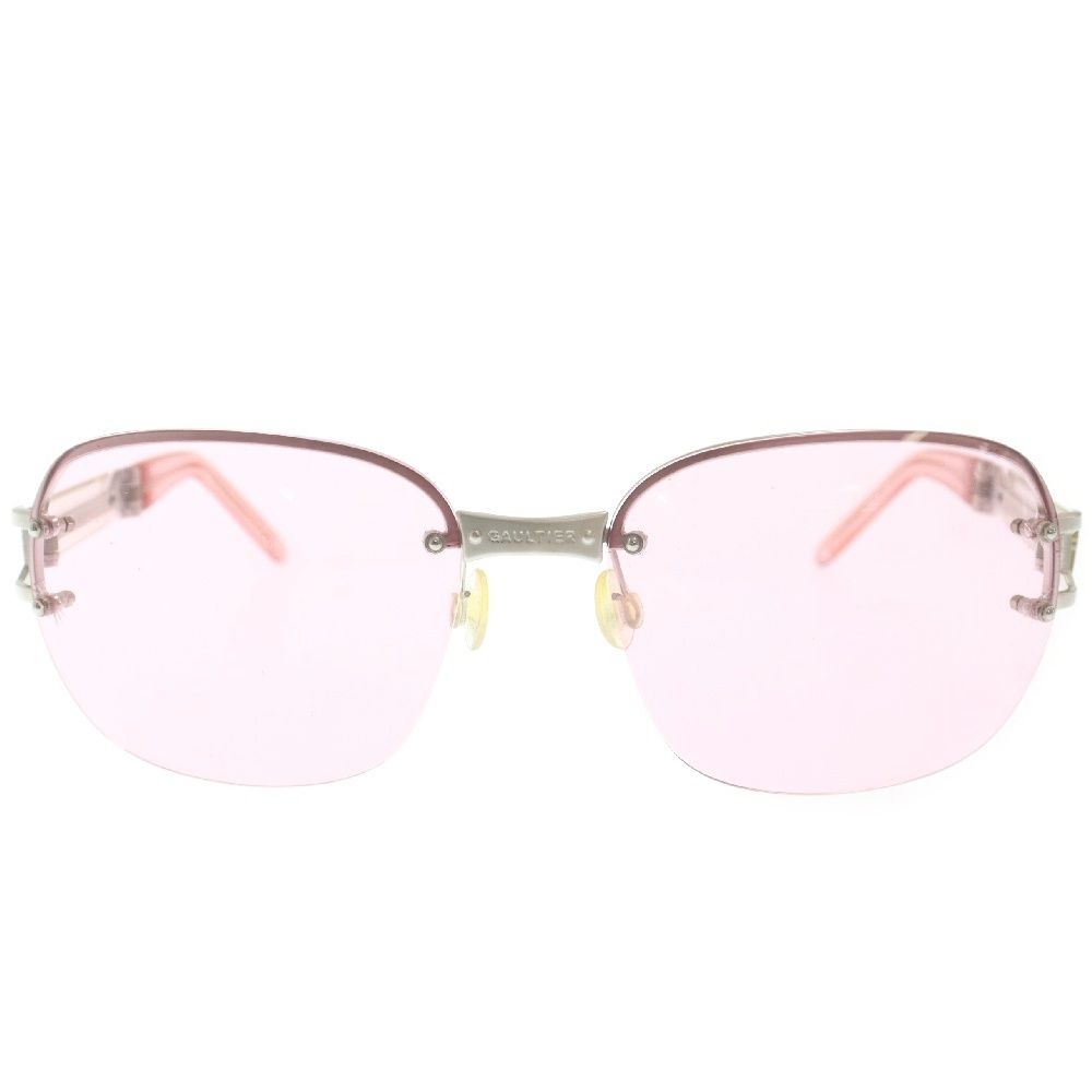 Jean Paul GAULTIER (ジャンポールゴルチエ) 21st センチュリー 限定 56-0058 折り畳みサングラス アイフェア 眼鏡 シルバー/ピンク