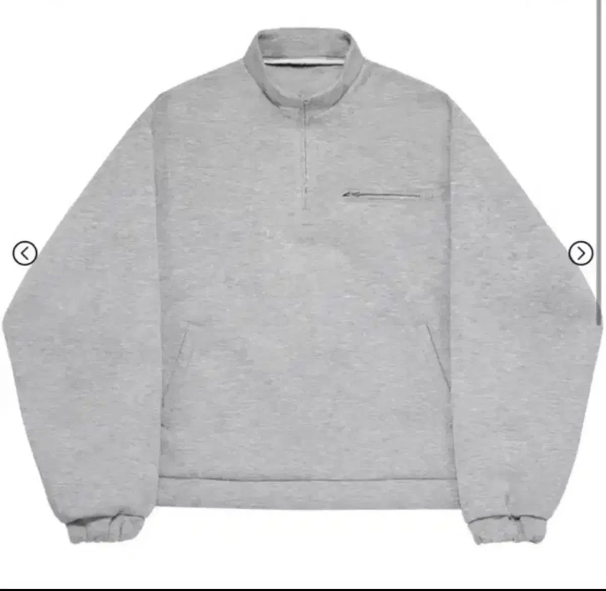 新品 2 サイズ カミエン バルーン ハーフジップアップ メランジェ グレー