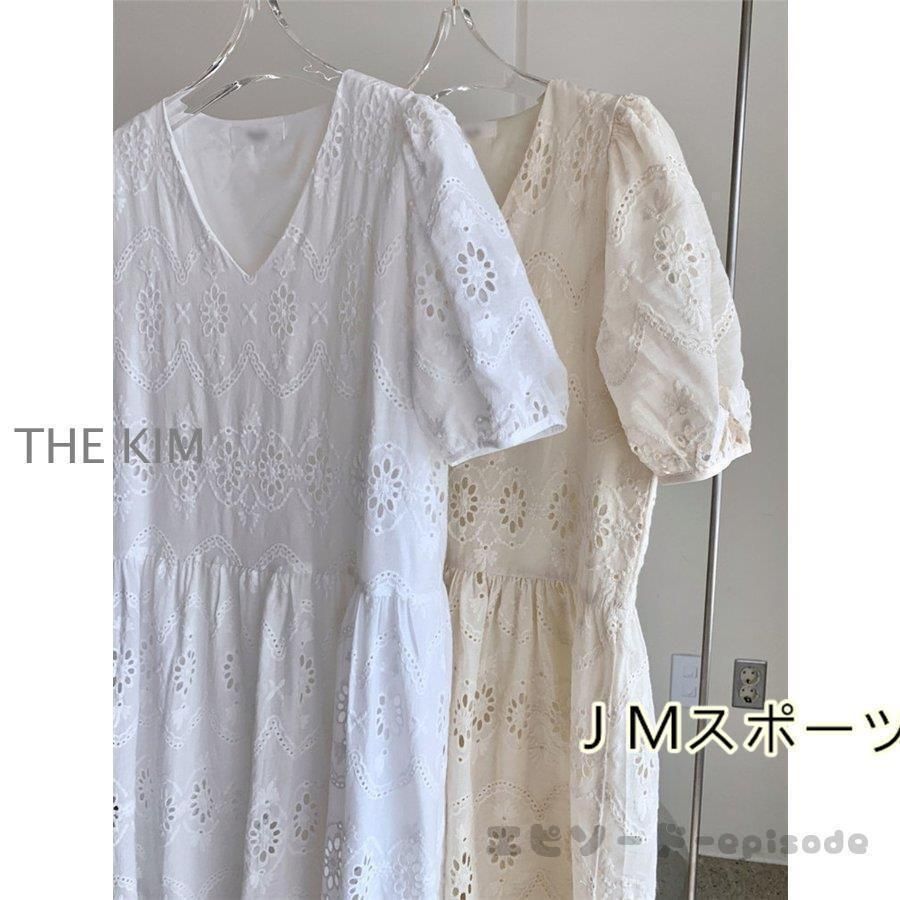 レース シフォンワンピース