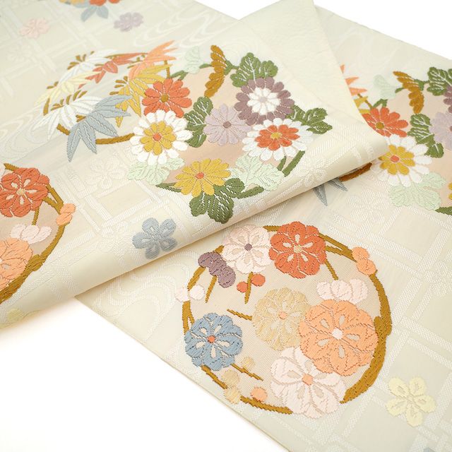 新古品】 袋帯 未使用 フォーマル 正絹 唐織 京都 西陣 金箔糸 金糸