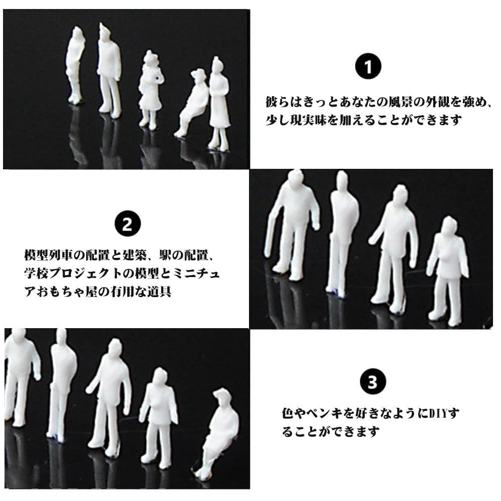 (未使用･未開封品)　プライザー ジオラマ 模型 人 ミニフィギュア 100体セット プラモデル 鑑賞 Nゲージ 1:200 kmdlckf Amazon.co.jp: プライザー ジオラマ 模型 人 ミニフィギュア 100