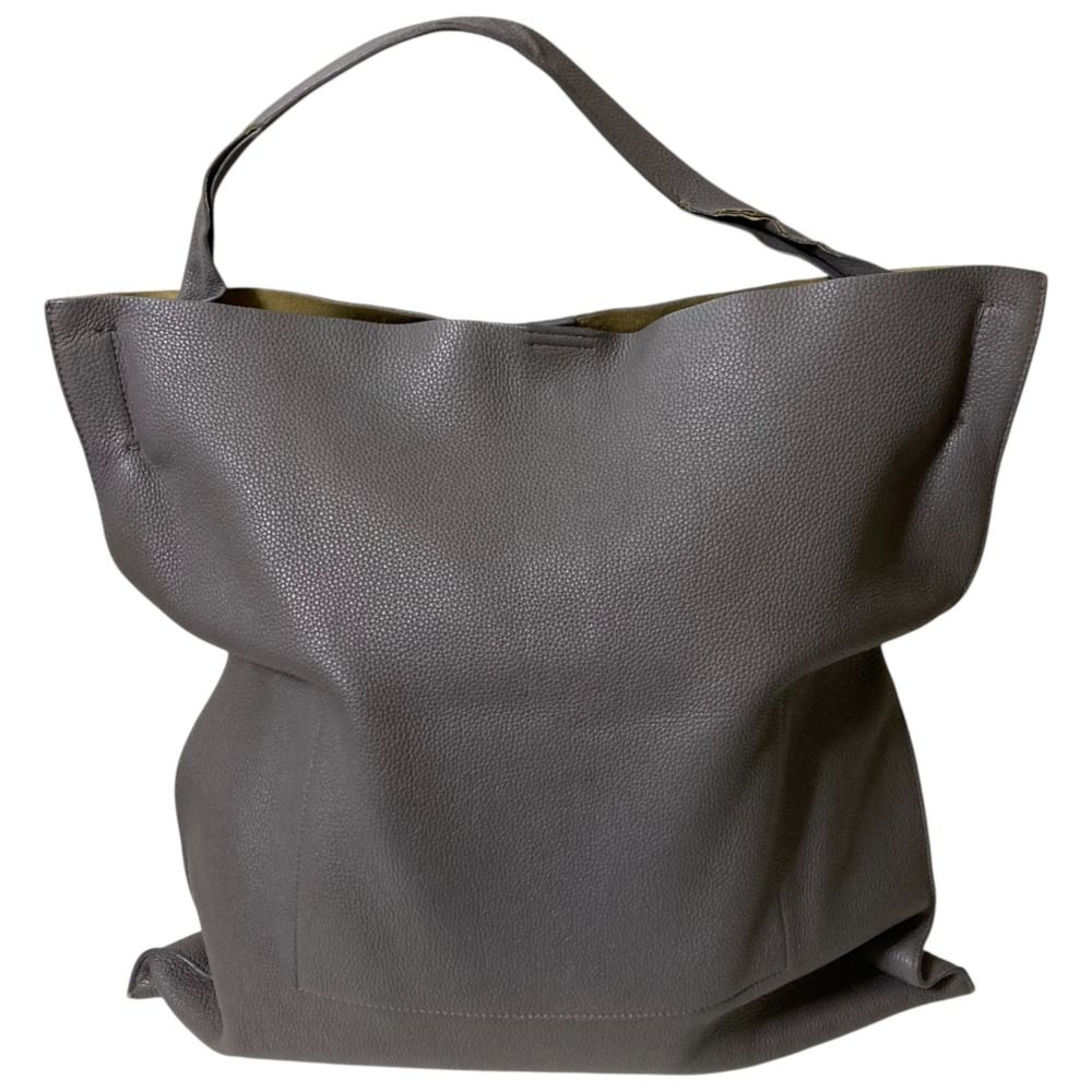 JIL SANDER ジルサンダー XIAO レザー トートバッグ グレー