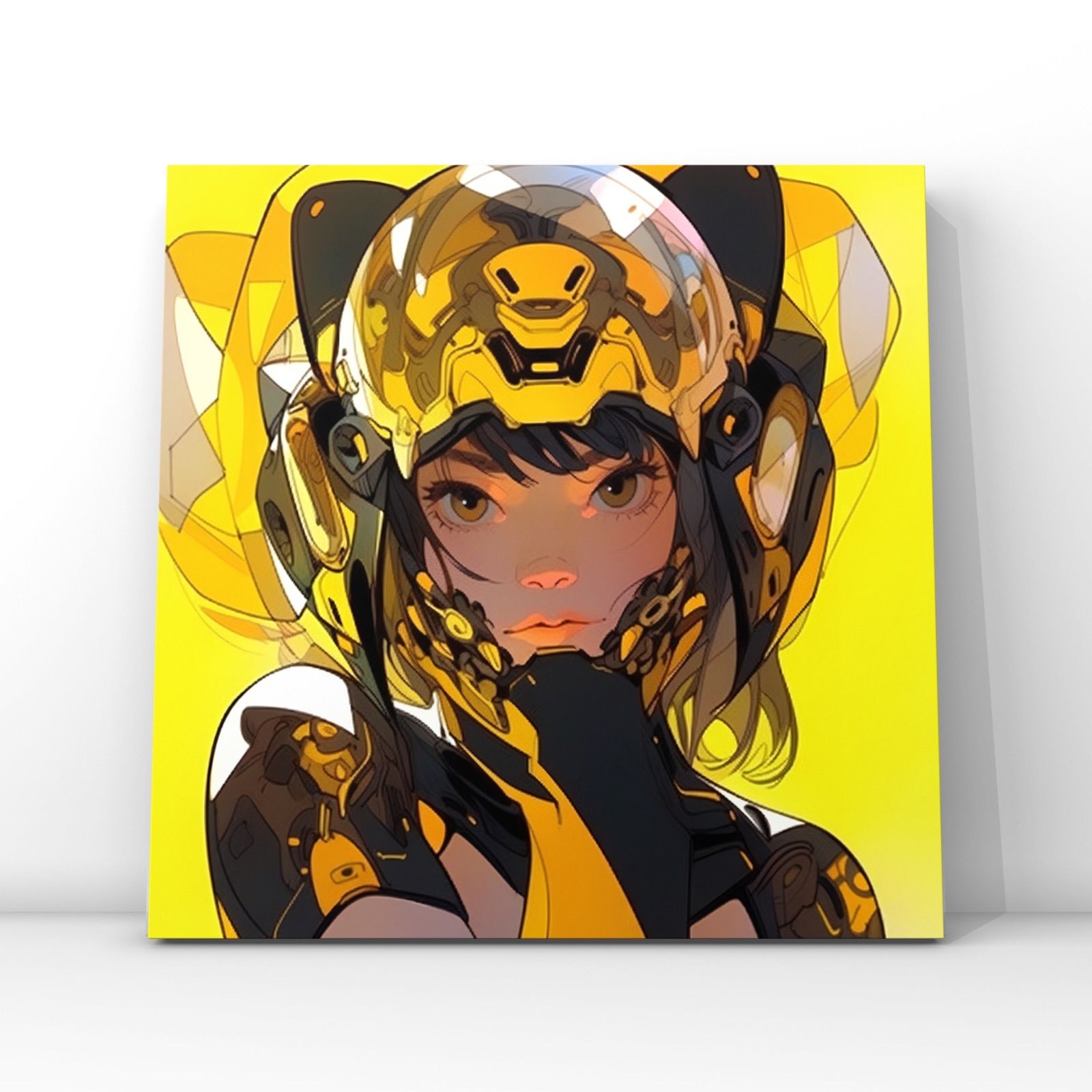 未来芸術展 展示作品 サイバーパンク ガール 『cyberpunk girl』デジタル アート キャンバス 十二支 （寅） アートボード アートパネル  - メルカリ