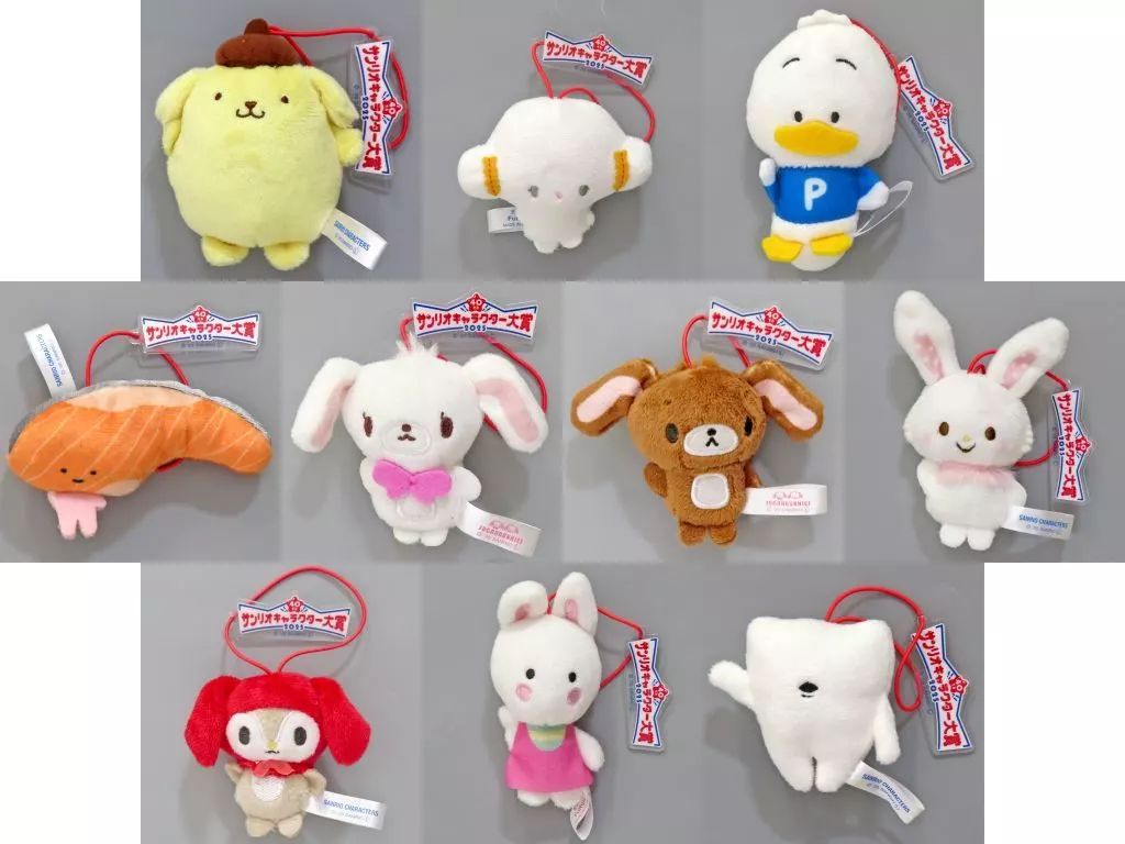 サンリオ　メモ　キャラクター大賞　中古　まとめ売り 中古】キーホルダー 全10種セット キャラクター大賞マスコット