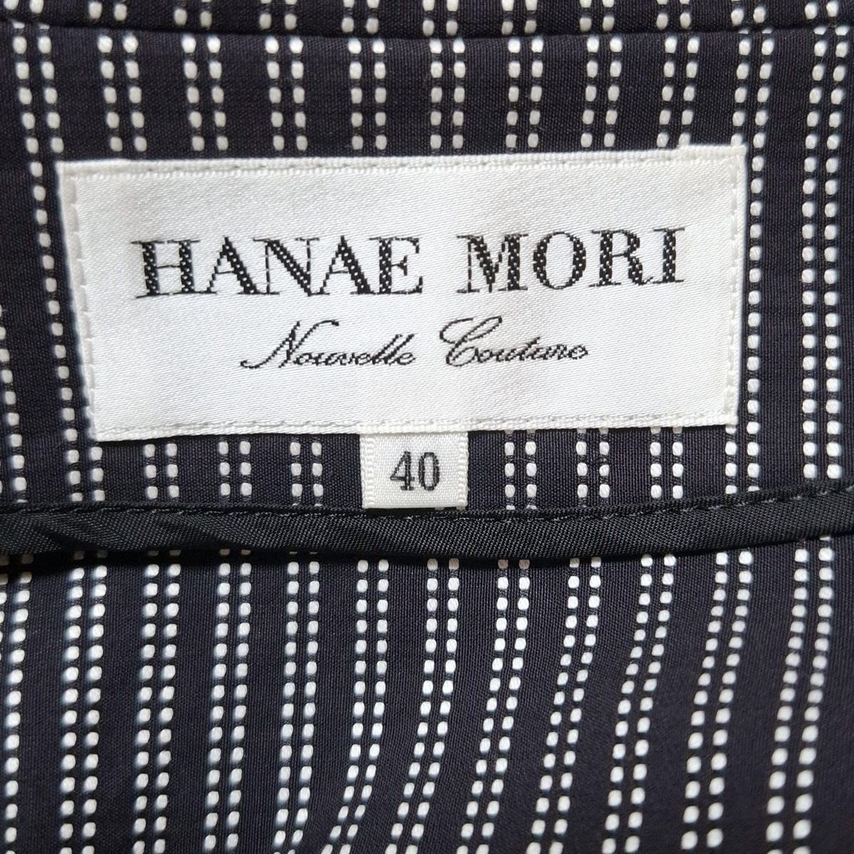新品　タグ付き　ハナエモリ　七分袖　レースジャケット　HANAE MORI HANAE MORI(ハナエモリ) ジャケット サイズ40 M レディース - 黒