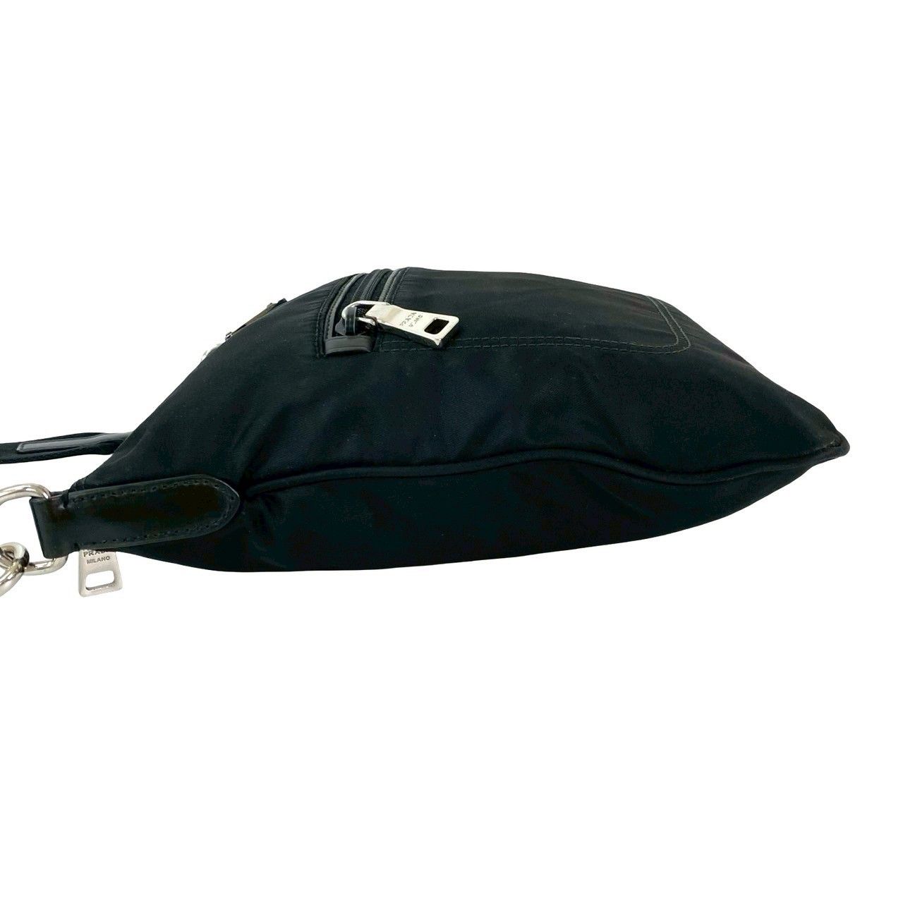 極 美品 PRADA プラダ 三角ロゴ 金具 テスート ナイロン レザー 本革  