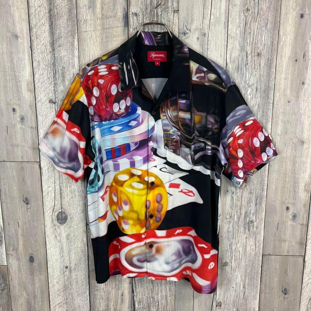 SUPREME シュプリーム 18AW オープンカラー 半袖 ドレス シャツ S