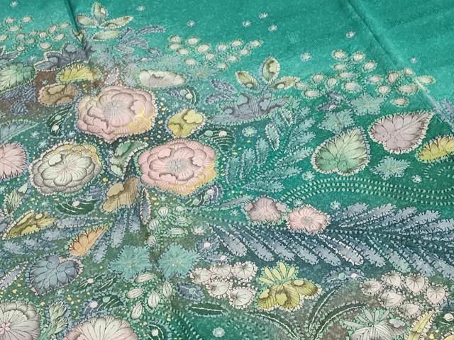 平和屋着物●訪問着　辻が花　絞り　暈し染め　金彩　正絹　逸品　CAAX5744gh 平和屋着物○訪問着 辻が花 絞り 暈し染め 金彩 正絹 逸品 CAAX5744gh