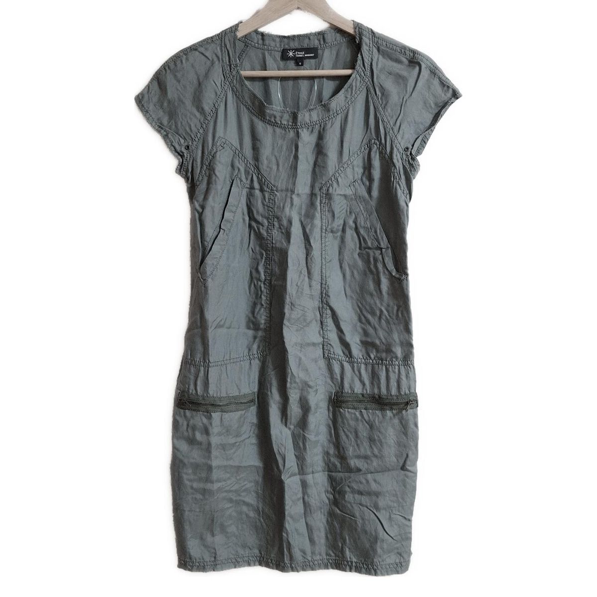 美品 ISABEL ÉTOILE MARANT グレー ロングワンピース MARANT ETOILE／イザベルマランエトワール／ノルディックワンピース