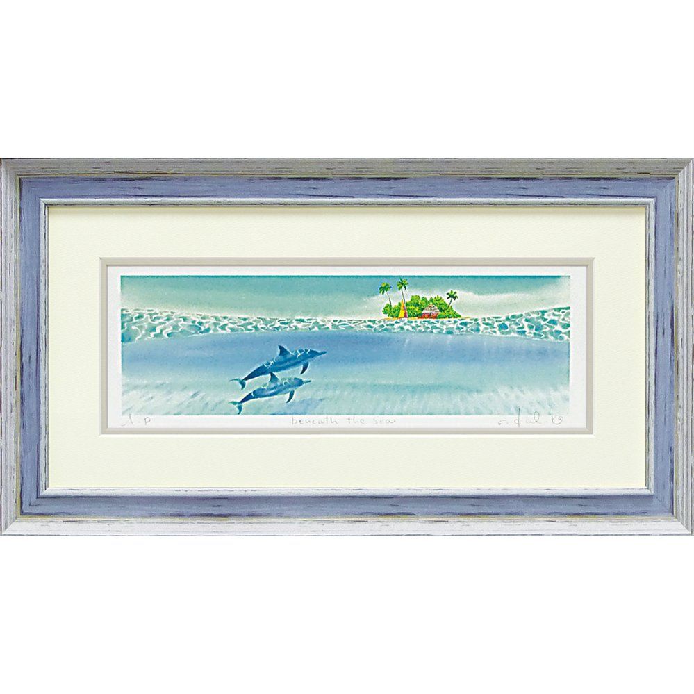 海の風景画「スズメダイと珊瑚」珊瑚の森、熱帯魚 森絵画 有名