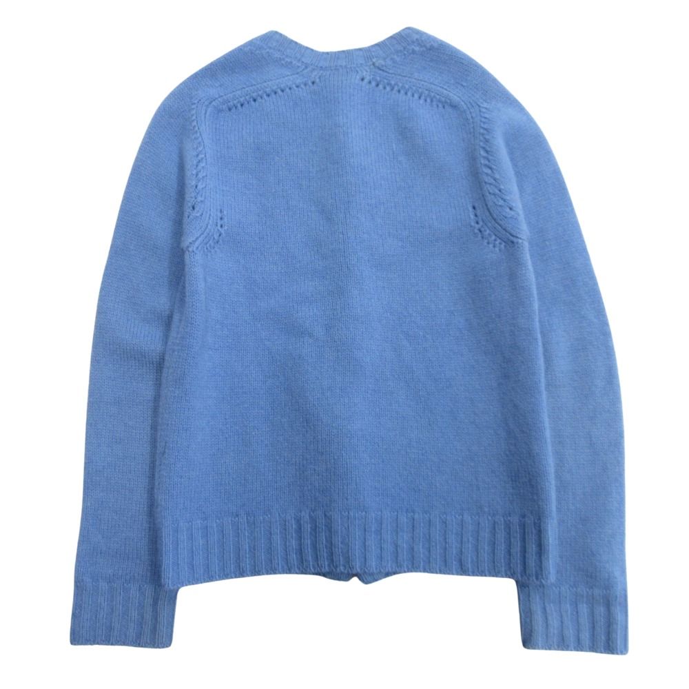 11aw tricot COMME des GARCONS トリココムデギャルソン クルーネック カーディガン ニット セーター カットソー 青 ブルー レディース 古着 中古 11aw tricot COMME des GARCONS トリココムデギャルソン クルー