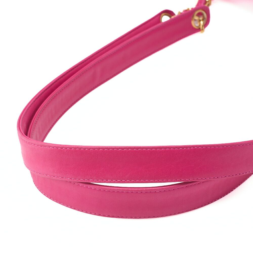 CHANEL シャネル ショルダーバッグ マトラッセ ボールチャーム サテン×ラムスキン ピンク ラージサイズ ゴールド金具 レディースバッグ ブランド USTAUSTRALIA_COM_AU