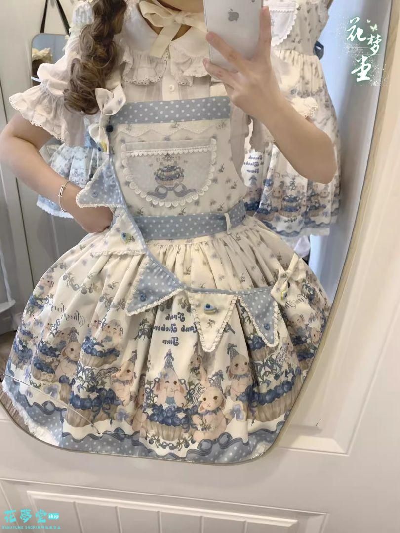 25年 コスプレドレスロリータセット 仮装 オリジナル 洋服 ロリータ ワンピース 撮影会 舞台 イベント 花夢堂-247