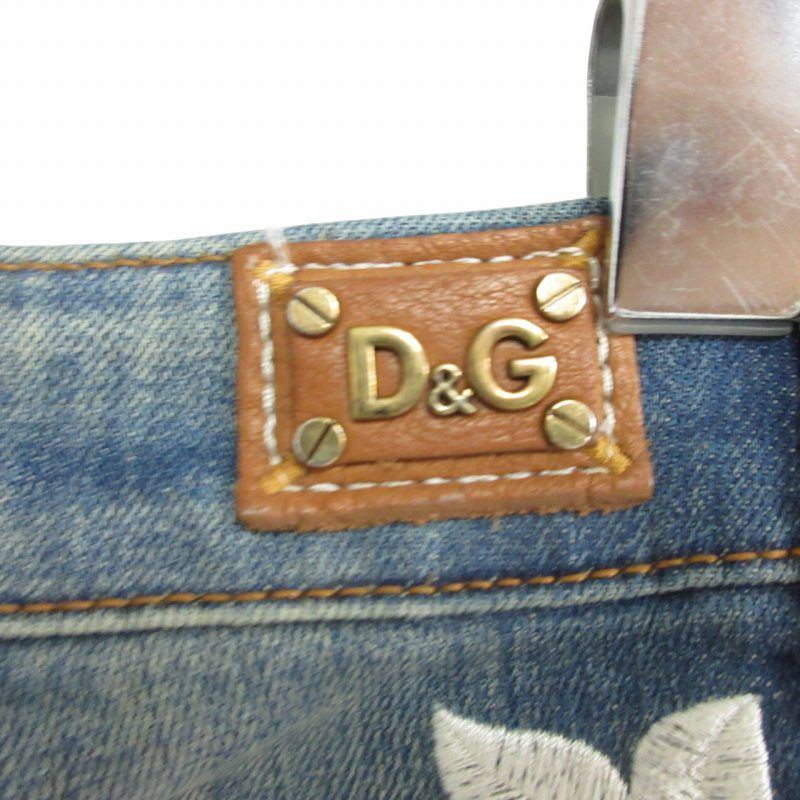 希少 ディー&ジー ドルガバ ドルチェ&ガッバーナ D&G フラワー刺繍