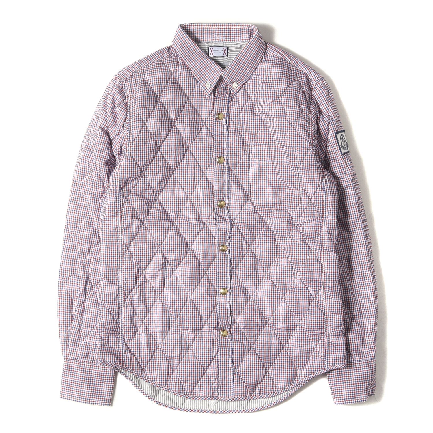 正規品 MONCLER GAMMEBLEU モンクレール ガムブルー シャツ モンクレール ガムブルー シャツ ダウン チェック moncler MONCLER