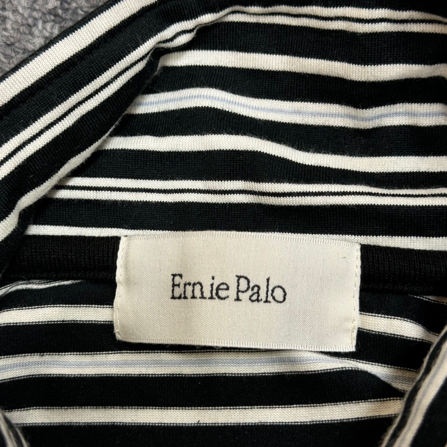 定価27500円 Ernie Palo 24AW Half zip Boder L/S Tee ハーフ
