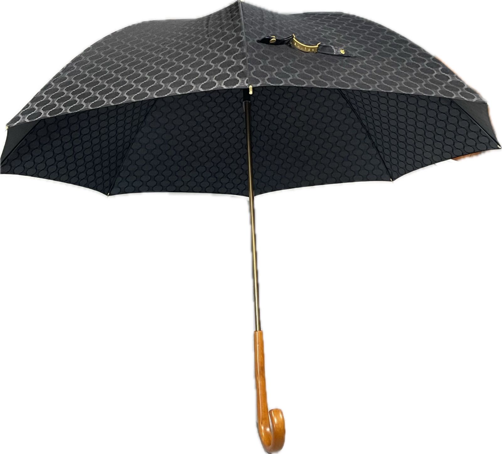 セリーヌCELINE トリンオフ ウッドハンドル メンズ長傘 雨傘 60 …e.s