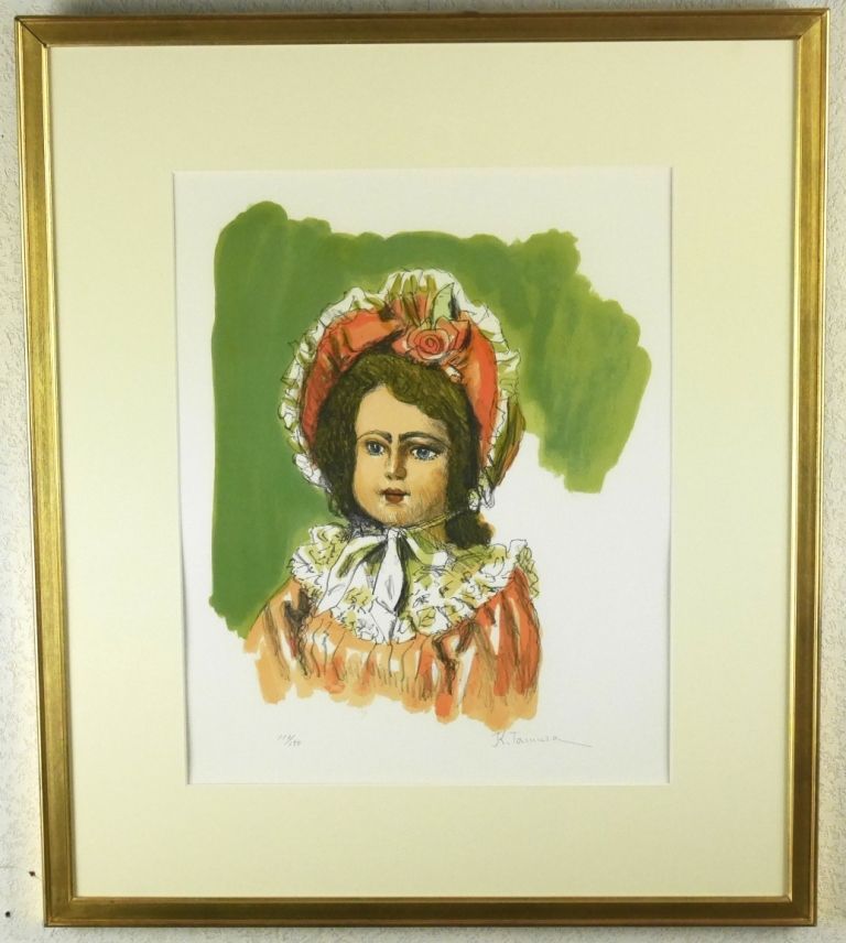 田村孝之助『フランス人形』リトグラフ◇直筆サイン◇文化功労者！師