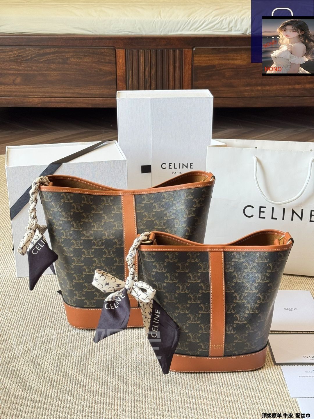 関税＆送料込み新作♡【CELINE】トリオンフバケットバッグ バケット CELINE Triomphe(セリーヌ トリオンフ) - 海外通販のBUYMA