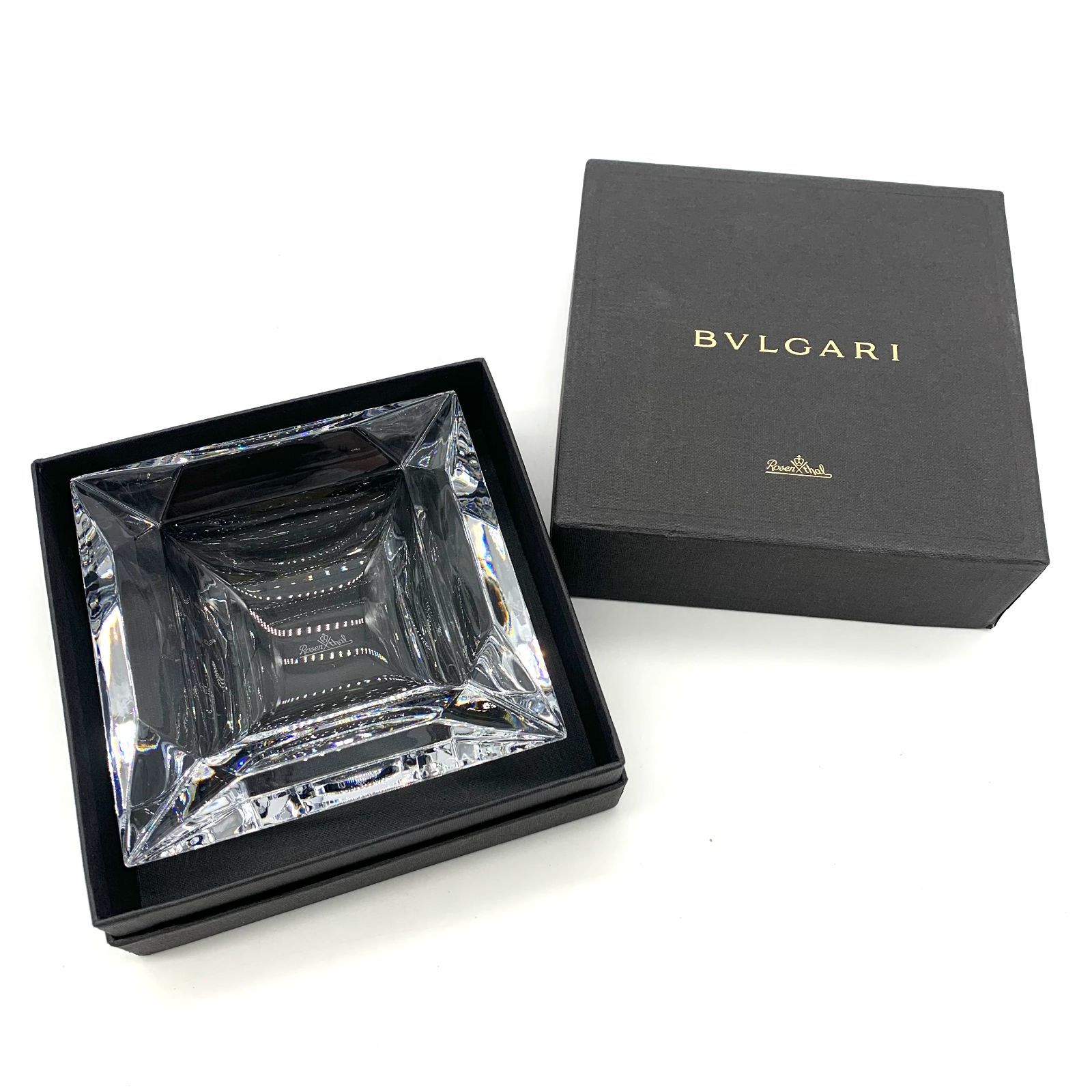 ▽BVLGARI/ブルガリ ローゼンタール 灰皿 エキセントレカ クリスタル ...