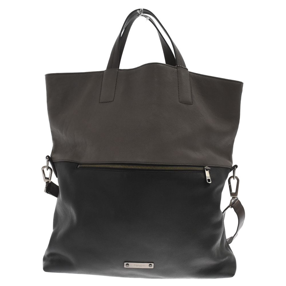 COACH (コーチ) バイカラー レザー 2WAY トート ショルダーバッグ 