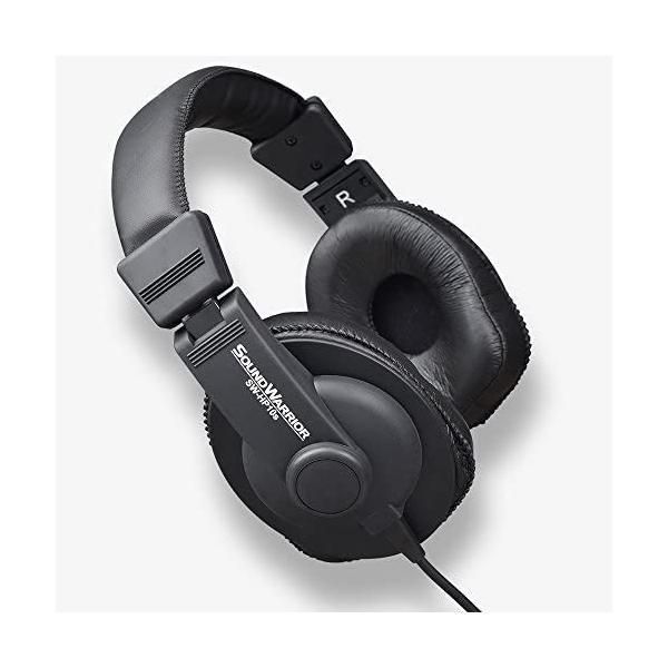 SOUND WARRIOR モニター ヘッドホン プロユース 密閉型 | 3.5mm 軽量 有線 SW-HP10 マイ SW-HP10 マイ