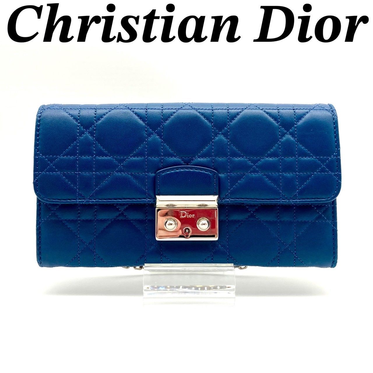 クリスチャンディオール カナージュ ウォレットチェーン 長財布 70915  