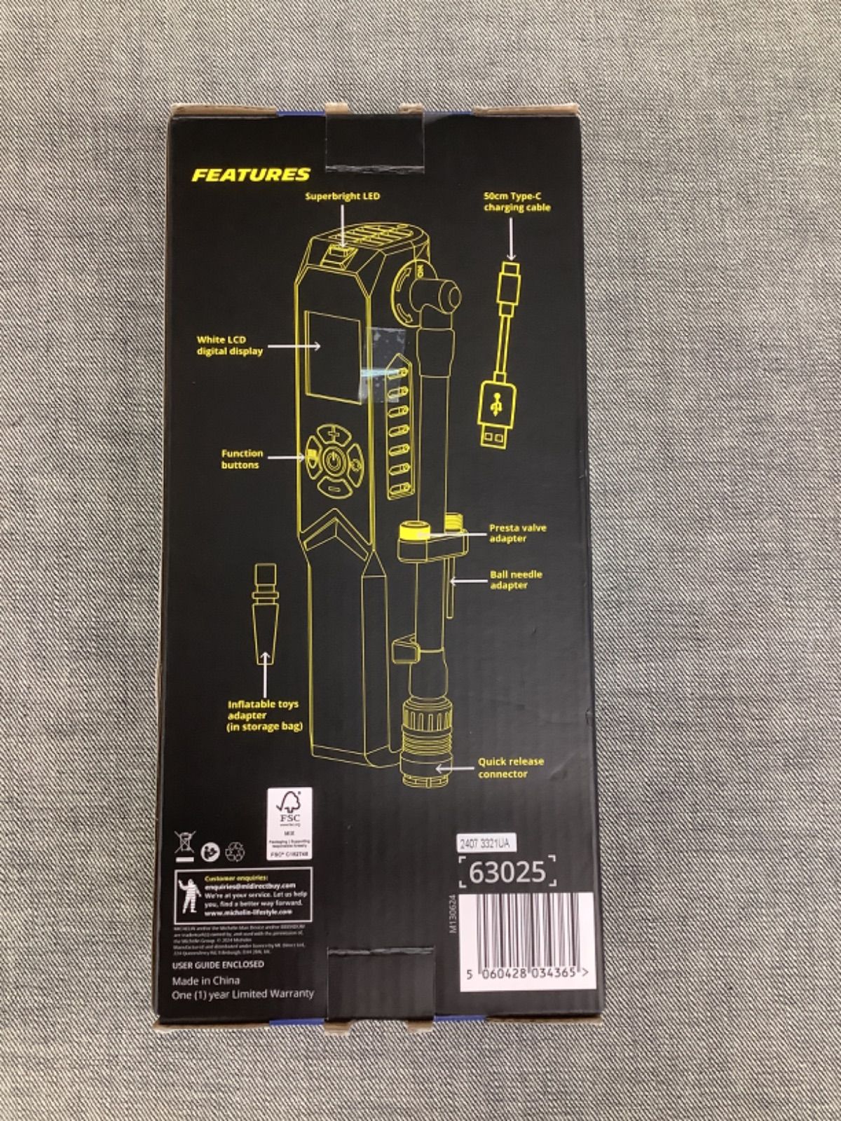 未使用品◆ MICHELIN TOP-UP MINI r ポータブル電動空気入れ imgrc0166842538.jpg