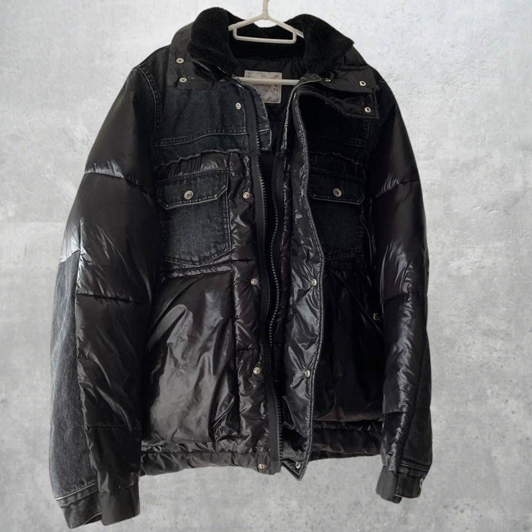 K sacai サカイ デニム ジャケット コート アウター 中綿 黒 ブラック BLACK クロ くろ men s メンズ 長袖
