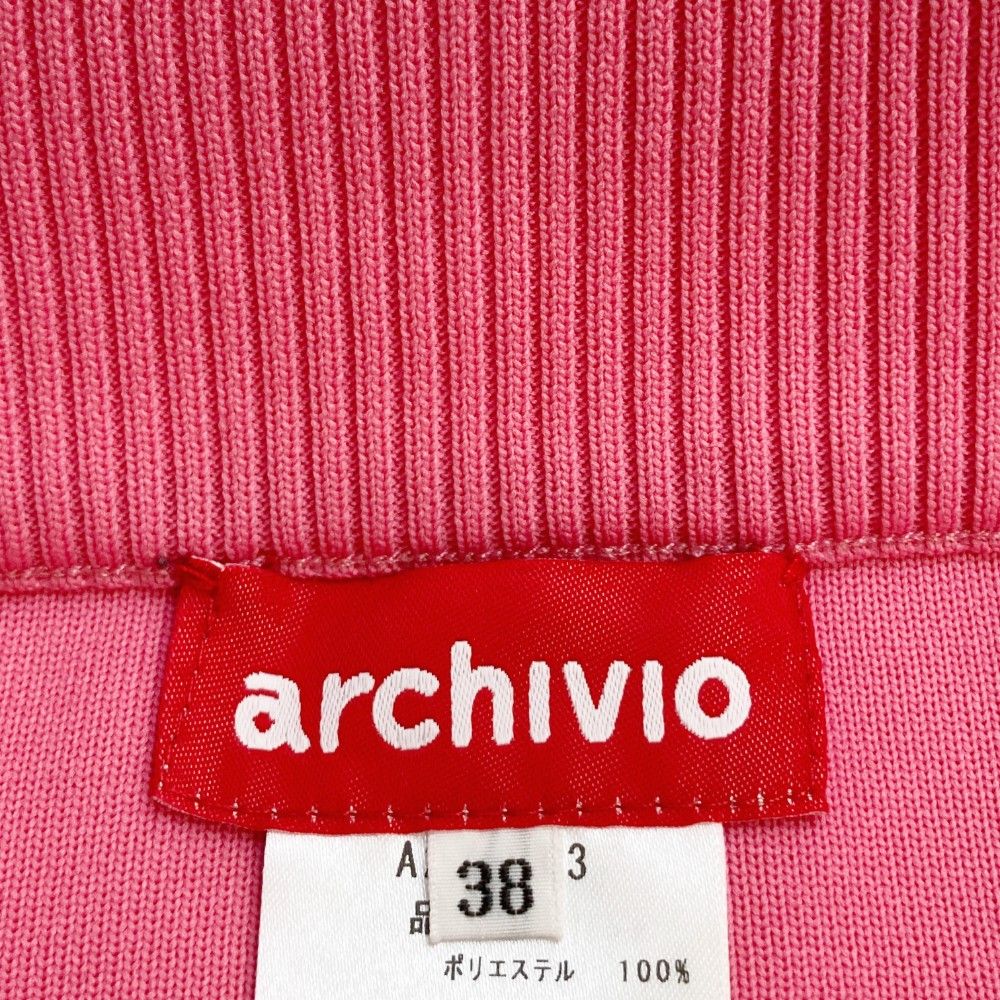 サイズ：38 ARCHIVIO アルチビオ  ニット プリーツスカート ウエストロゴ  ピンク系 [240101421174] ゴルフウェア レディース ストスト ARCHIVIO アルチビオ ; プリーツ ニットスカート ピンク系 38