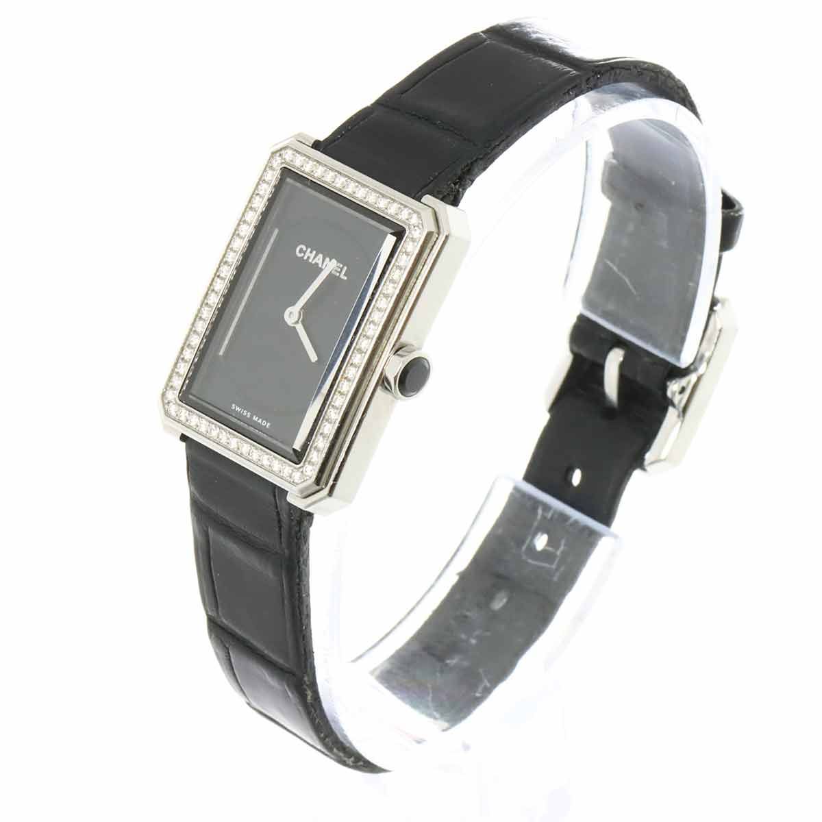 シャネル CHANEL ボーイフレンド H4883 ダイヤベゼル レディース 腕時計 ブラック クォーツ ウォッチ Boy Friend 90281702 シャネル CHANEL ボーイフレンド H4883 ダイヤベゼル レディース