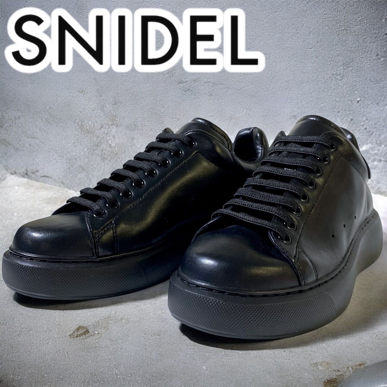 新品 定価1.9万 SNIDEL スムースレザー 軽量 ローカット スニーカー 