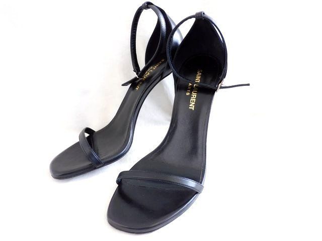 サンローランパリ レザー サンダル 36 約23cm レディース 427834 黒 ブラック シューズ レディース Saint Laurent Paris□7J