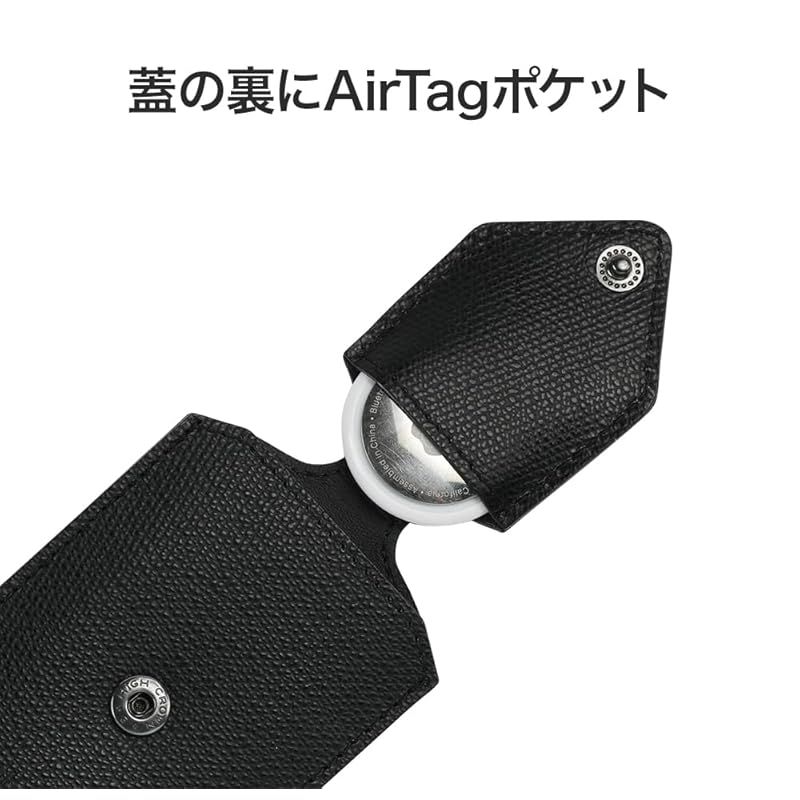 アブラサス AirTagが入る車のキーケース スマートキー対応 コンパクト設計 取り外し キーリング付き 本革 キーケース メンズ プレゼント ダークグリーン