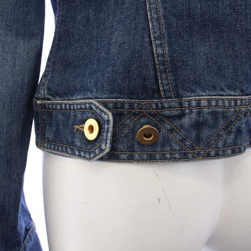 グッチ GUCCI デニムジャケット ジージャン Gジャン ロゴボタン 38 S