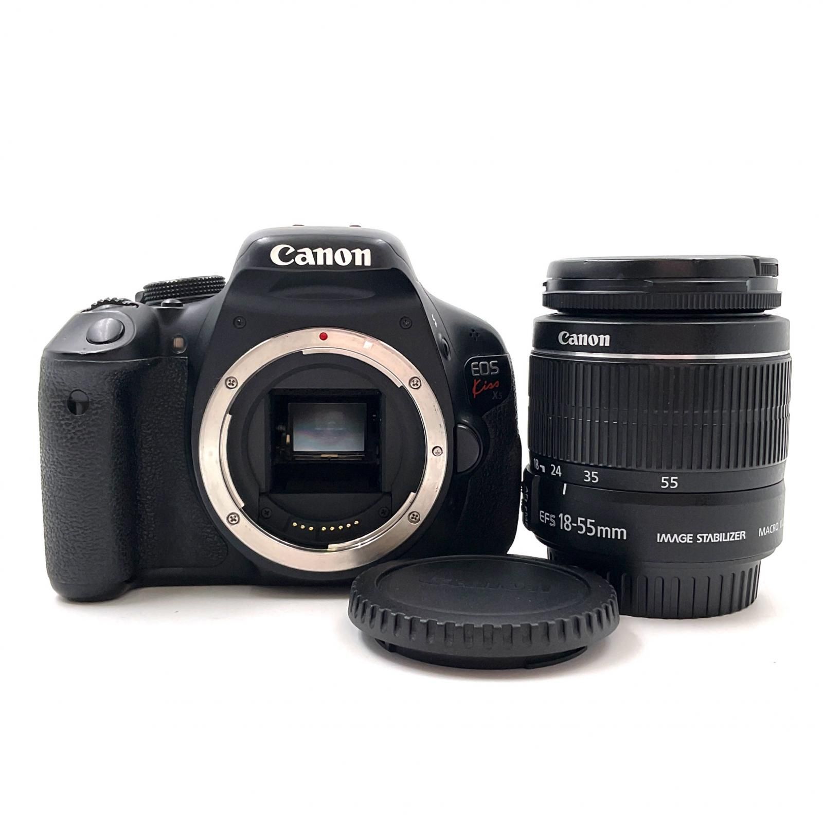 Canon デジタル一眼 EOS Kiss X5 EF-S18-55 IS II レンズキット ブラック 最速発送