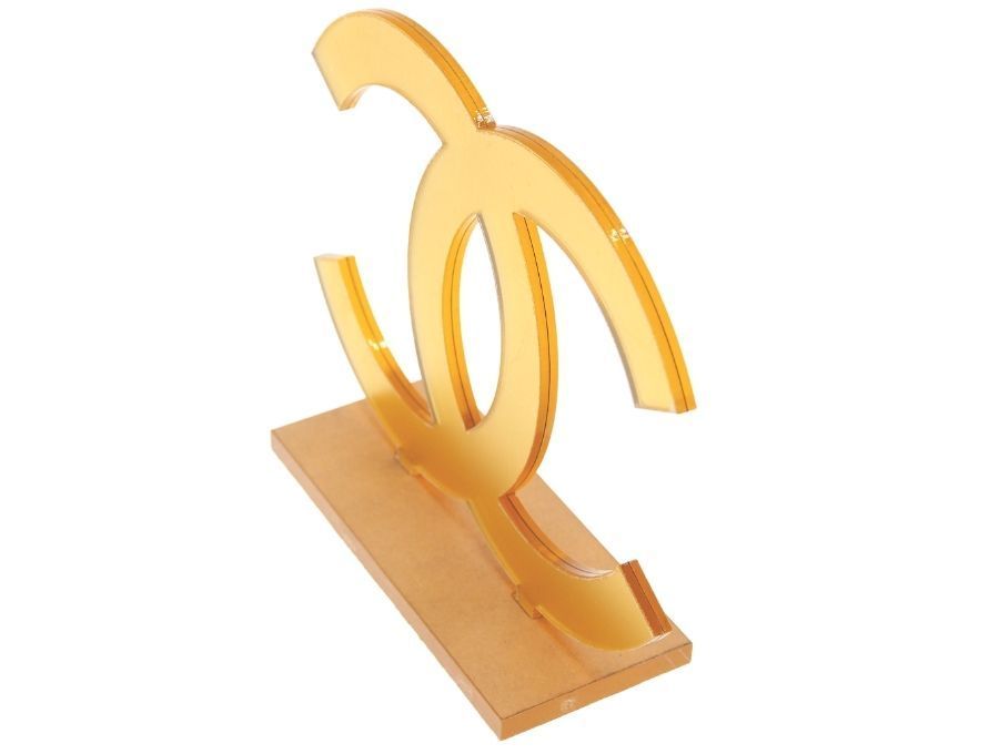 シャネル 店舗ディスプレイ オブジェ 置物 ゴールド ココマーク 台座